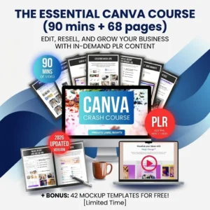 Canva Masterclass with PLR Resell Rights — Editable Video Course and eBook for Beginners, Resellers, and Etsy Sellers