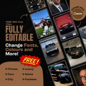 Male Fitness Reels: 600+ Digital Bundle — MRR | PLR — Faceless Gym Video Pack for TikTok, Reels, Shorts, and All Social Platforms