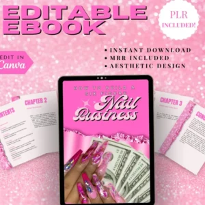 PLR Nail Business eBook | Canva eBook Template | Ready-Made DFY Content for Passive Income and Resale Rights